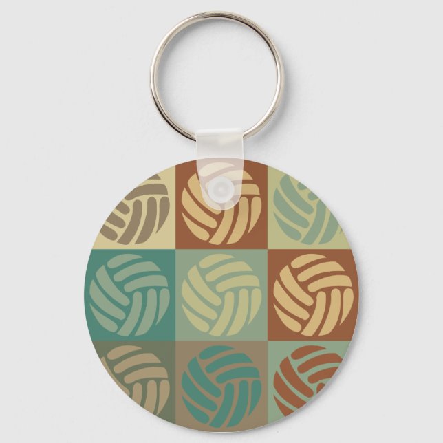 Llavero Arte pop de voleibol (Anverso)