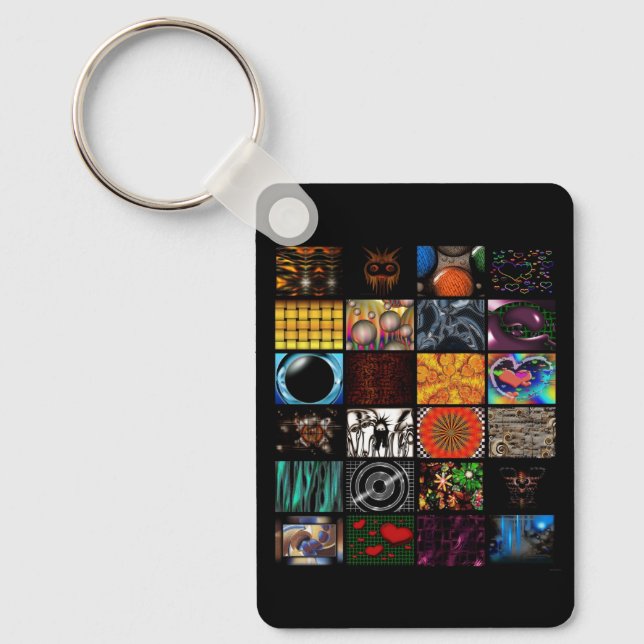 Llavero Arte Pop Decorativo Patrón  (Anverso)