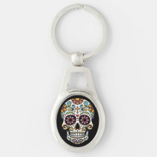 Llavero Arte Pop Dia de los Muertos Calavera de Azúcar Cóm