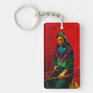 Llavero Arte pop nativo americano de Cherokee