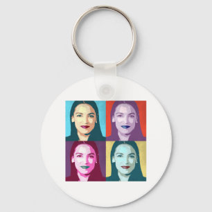 Llavero Arte Pop Ocasio-Cortez