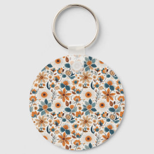 Llavero Arte Popular Boho Pradera Flor Silvestre Floral Te
