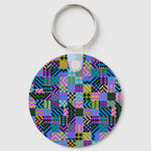 Llavero Arte Popular Tribal - Azul