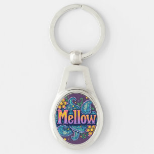Llavero Arte Retro Hippie "Relajado" Psicodélico y Groovy