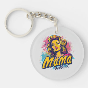 Llavero Arte Retro Mama Pop Personalizado (14)