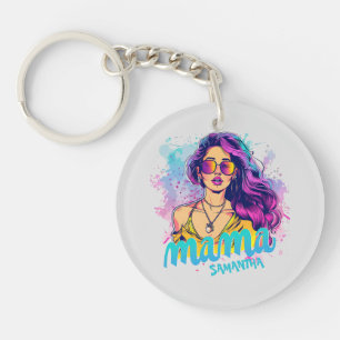 Llavero Arte Retro Mama Pop Personalizado (15)