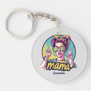 Llavero Arte Retro Mama Pop Personalizado (19)