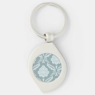Llavero Arte Rococó Damask I Azul Huevo de Pato+Verde Turq