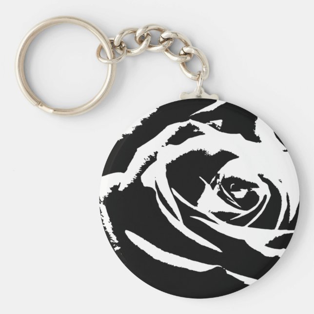 Llavero Arte Rosa posterizado (Frente)