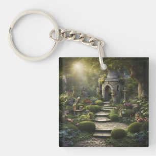 Llavero Arte santuario de jardines