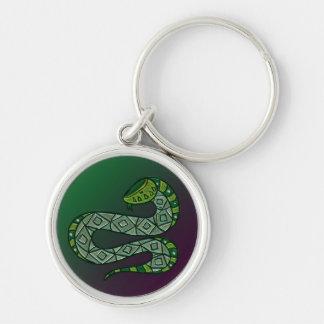 Llavero Arte Tribal Metalizado de Serpiente Genial