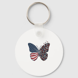 Llavero Arte vectorial de mariposa de la paz patriótica vi