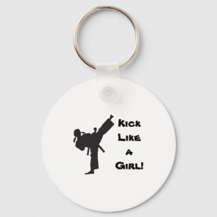 Llavero Artes Marciales Kick Like A Girl Tae Kwon Do Karat