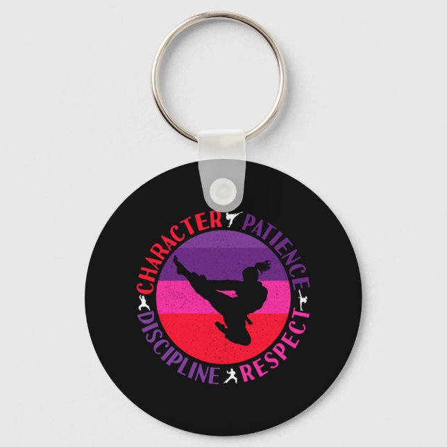 Llavero Artes Marciales Valores Fundamentales - Karate (Anverso)