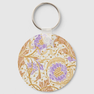 Llavero Artes y Oficios Walter Crane Arte Floral Púrpura