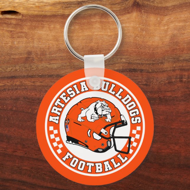 Llavero Artesia Bulldogs Football Roundel Keychain (Anverso)