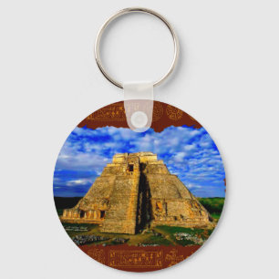 Llavero Artículo del regalo maya del templo de la Magia