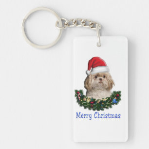 Llavero Artículos de Navidades de perros Shih-Tsu