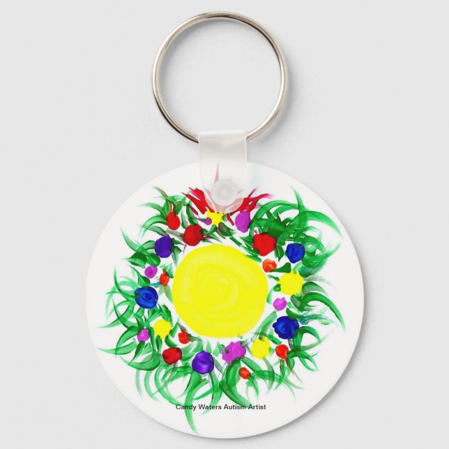 Llavero Artista de autismo Candy Waters (Anverso)