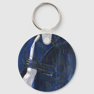 Llavero Artista de guitarra Blue Blues pintando acrílico