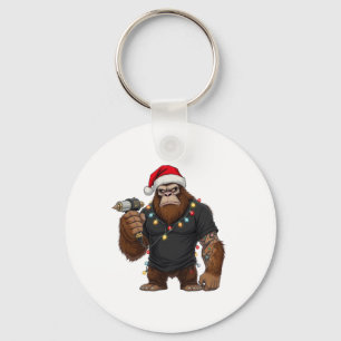 Llavero Artista de tatuajes de Bigfoot Sasquatch Navidad
