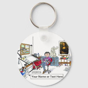 Llavero Artista - Personalizado femenina por PrintedPerfec