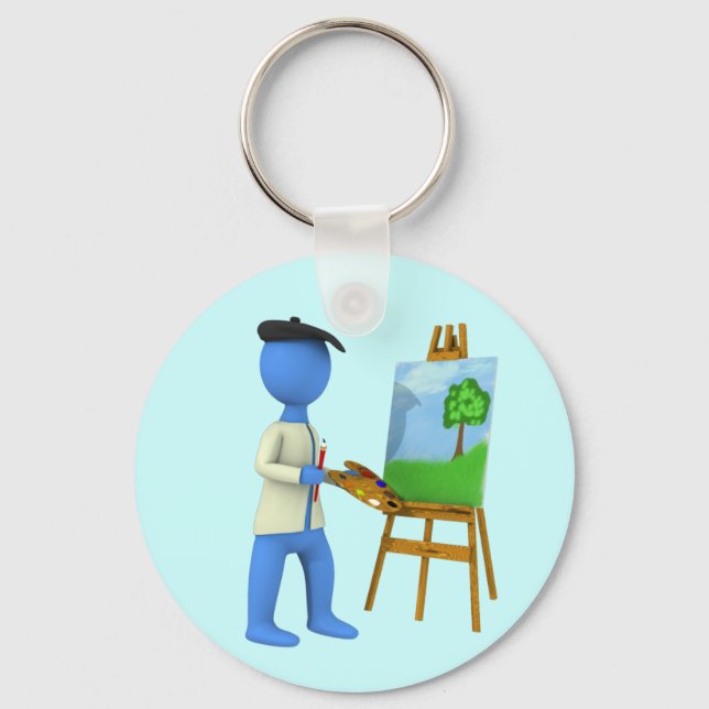 Llavero Artista y caballete (Anverso)