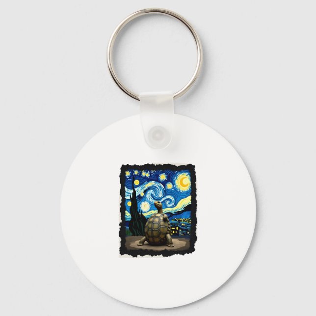 Llavero Artistic Turtle Shirt  Starry Night Turtle (2) (Anverso)