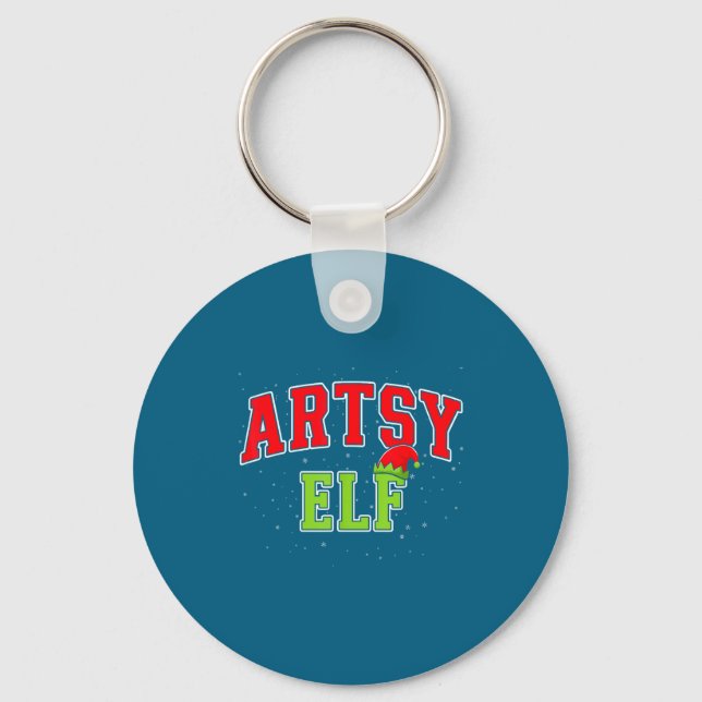 Llavero Artsy Elf Christmas Family Matching Group Xmas Act (Anverso)