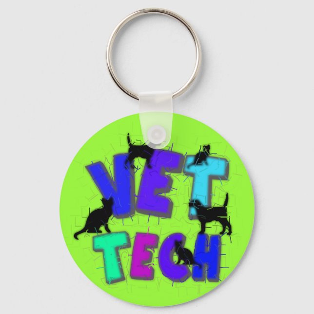 Llavero Artsy Vet Tech Gifts, diseño único dibujado por ar (Anverso)