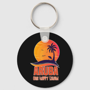 Llavero Aruba One Happy Island Hermosa Playa Sunset