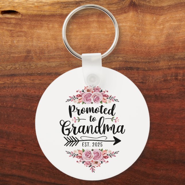 Llavero Ascendida a Abuela Anuncio de Embarazo 2025 (Anverso)