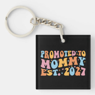 Llavero Ascendida a Mamá Est 2027 Anuncio de Nueva Mamá