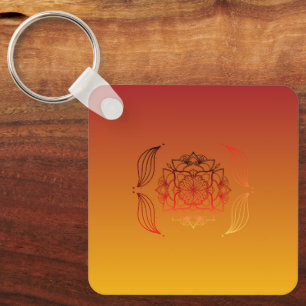Llavero Ascuas Etéreas, Mandala Floral Ardiente