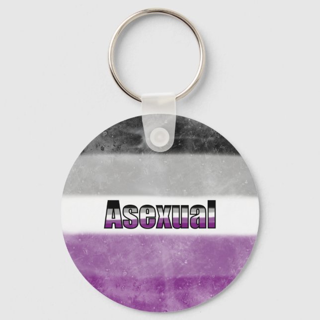 Llavero Asexual pride flag key ring (Anverso)
