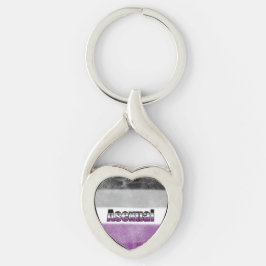 Llavero Asexual pride flag key ring