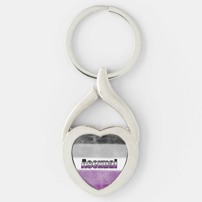 Llavero Asexual pride flag key ring (Anverso)