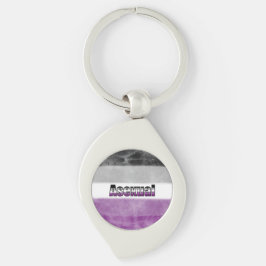 Llavero Asexual pride flag key ring