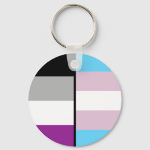 Llavero asexual y del transporte de la bandera