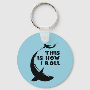 Llavero Así Es Como Pavo - Scuba Buceando Con Tiburón