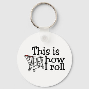 Llavero Así es como rollo (carro de compras)