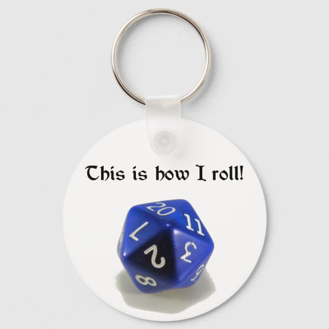 Llavero Así es como rollo (d20) (Anverso)