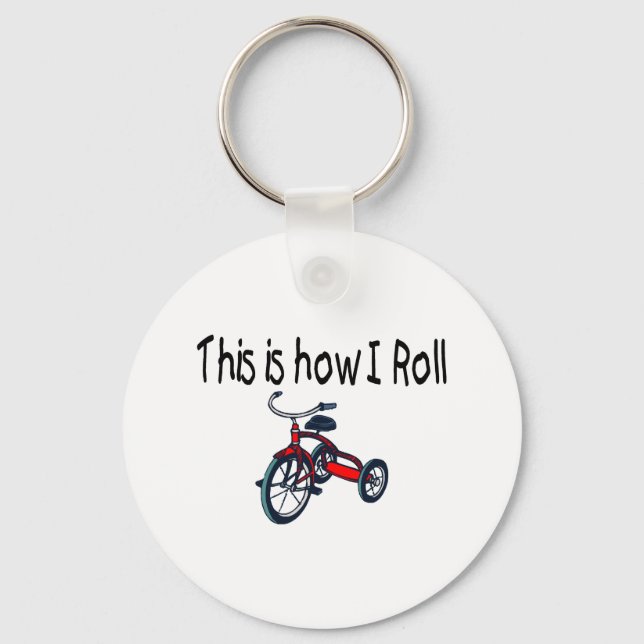 Llavero Así es como rollo (Triciclo Rojo) (Anverso)