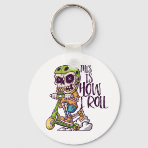Llavero Así Es Como Trato El Funny Scooter Ride Skeleton