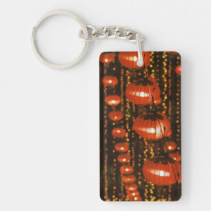 Llavero Asia, China, Beijing. Linternas chinas rojas,