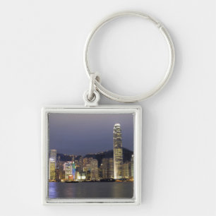 Llavero Asia, China, Hong Kong, paisaje urbano de la ciuda
