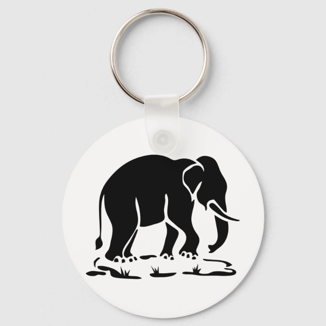 Llavero Asian Elephants Ahead Thai Elephant Trekking Sign (Anverso)