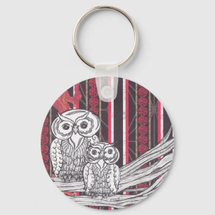 Llavero Asian Owls keyring
