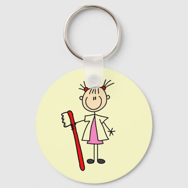 Llavero Asistente Dental Con Cepillo De Dientes (Anverso)