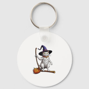 Llavero Asistente para gatos Halloween Bruja Mystical Cat